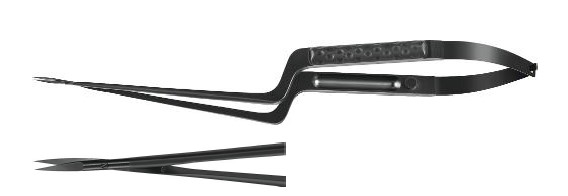 Мікро ножниці прямі гострі/гострі 225 мм